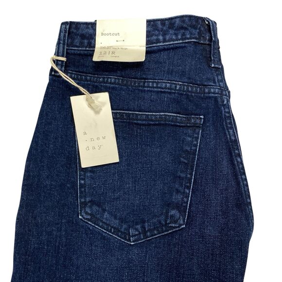 A New Day Women's Bootcut Jeans High-Rise Straight Fit  Blue Size 12 R MSRP: $29 - Picture 4 of 16